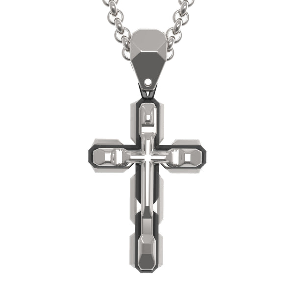 classic mens cross neckalce