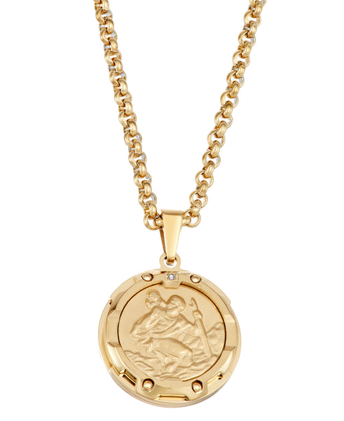 Very cool gold saint christopher medal